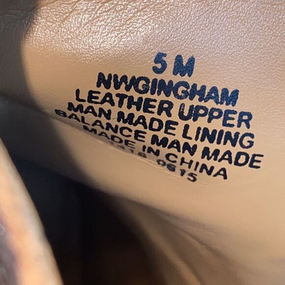 NINE WEST Brown Gingham Bootie-5 NEW! - Picture 8 of 8